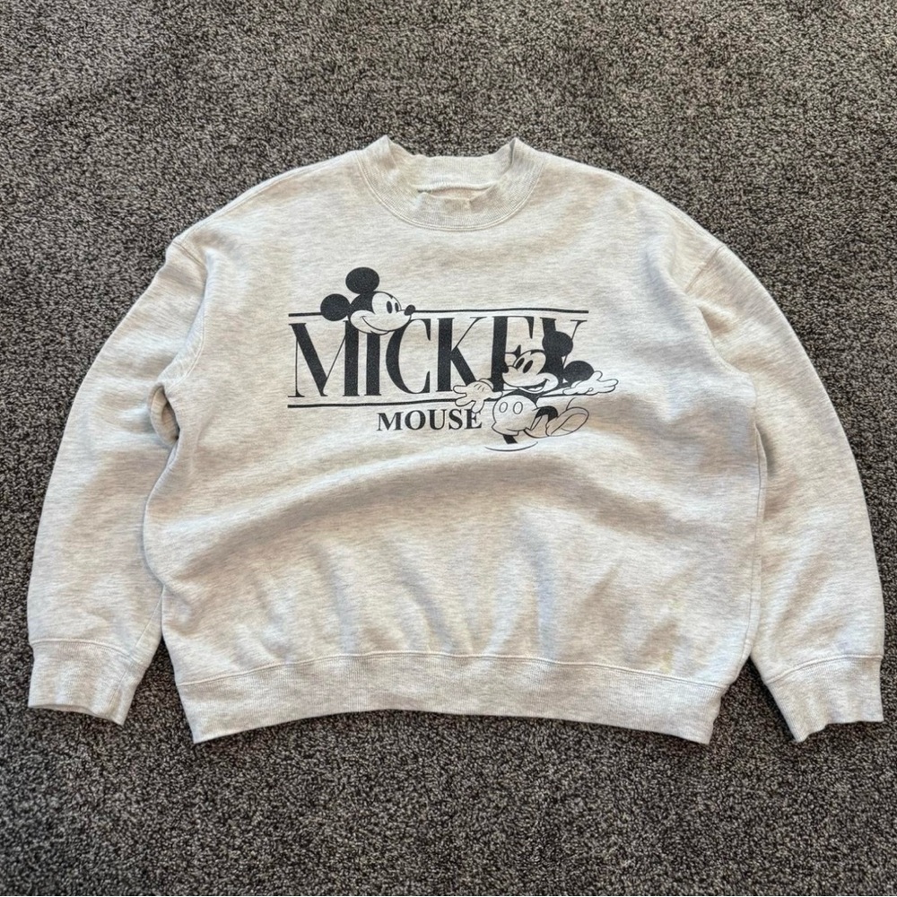 Disney Mickey Mouse Crewneck Sweater - Gray Size M